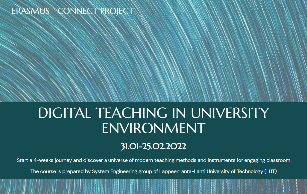 Announce about the registration for the 2nd edition of the first course “DIGITAL TEACHING IN UNIVERSITY ENVIRONMENT»